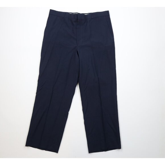 Vintage 70s Streetwear Mens 36x28 Lightweight Wool Knit Wide Leg Chino Pants USA
